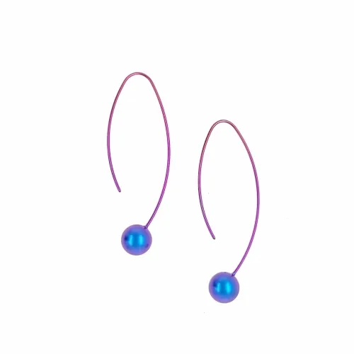 Long Orbit Pink Drop & Dangle Earrings